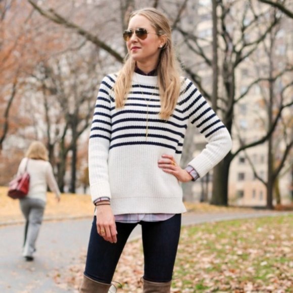 Kate Spade Aura Striped Side Zip Sweater Small - Picture 8 of 8